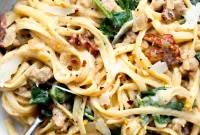 Instant Pot Sausage with Sun-Dried Tomato Pasta Bowl