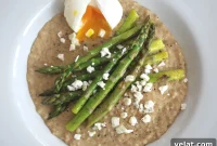 Soft-Boiled Egg and Asparagus Over Savory Oats