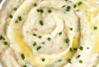 Creamy Boursin Mashed Potatoes with Garlic and Herbs