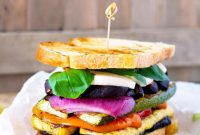 Grilled Vegetable Sandwich with Fresh Mozzarella and Basil Aioli