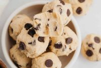 No-Bake Chocolate Chip Cookie Dough Bites for Snacking