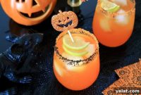 Spooky Orange Fizz Halloween Cocktail with Vodka