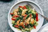 Garlic Butter Shrimp with Lemon Couscous Bowl
