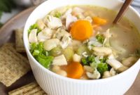 Hearty White Bean and Chicken Soup with Garlic and Herbs