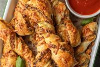 Savory Sausage Puff Pastry Twists Recipe for Parties
