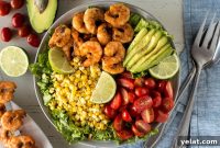 Grilled Shrimp, Avocado & Corn Salad with Lime Vinaigrette