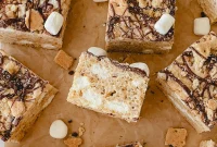 S’mores Rice Krispie Treats Recipe: Gooey Chocolate & Marshmallow Bars
