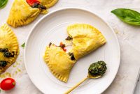 Caprese Empanadas with Fresh Mozzarella and Basil Filling