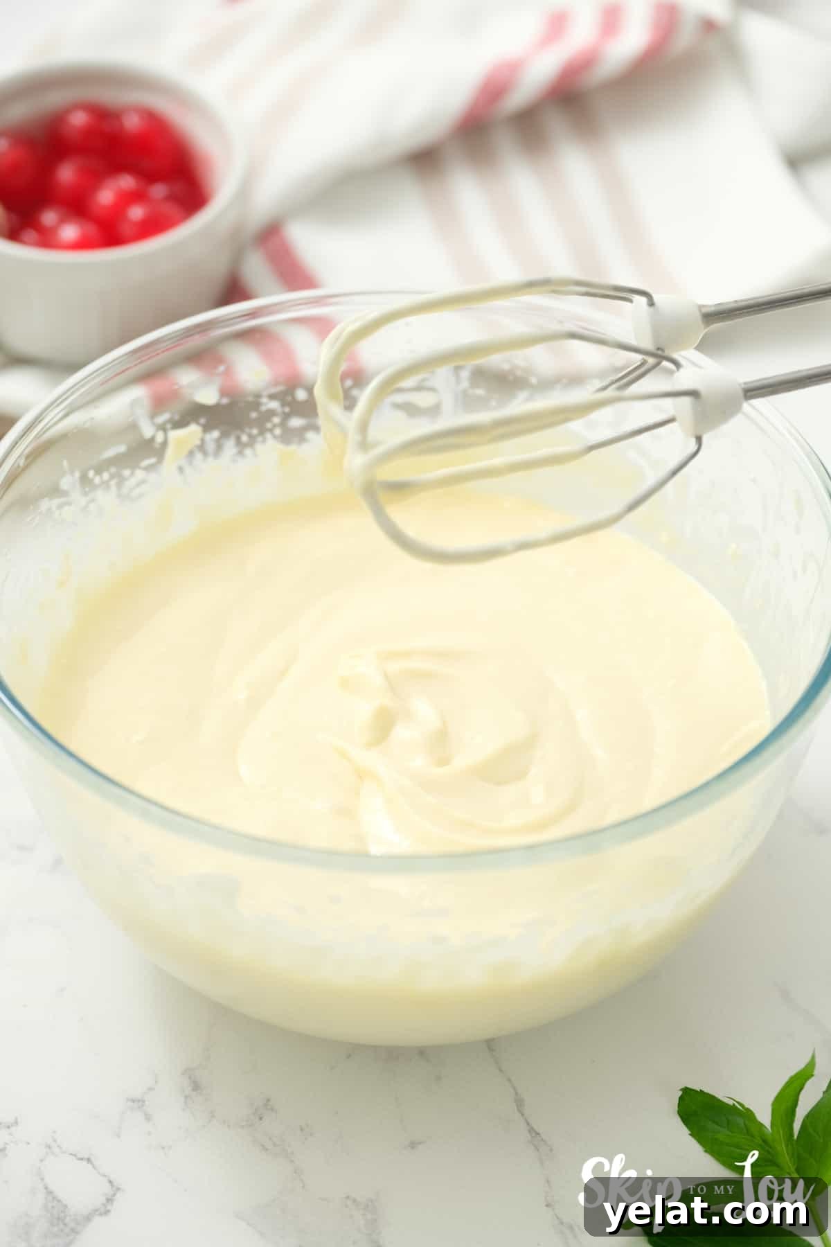 mix cheese cake portion of chocolate chip cookie cheesecakes