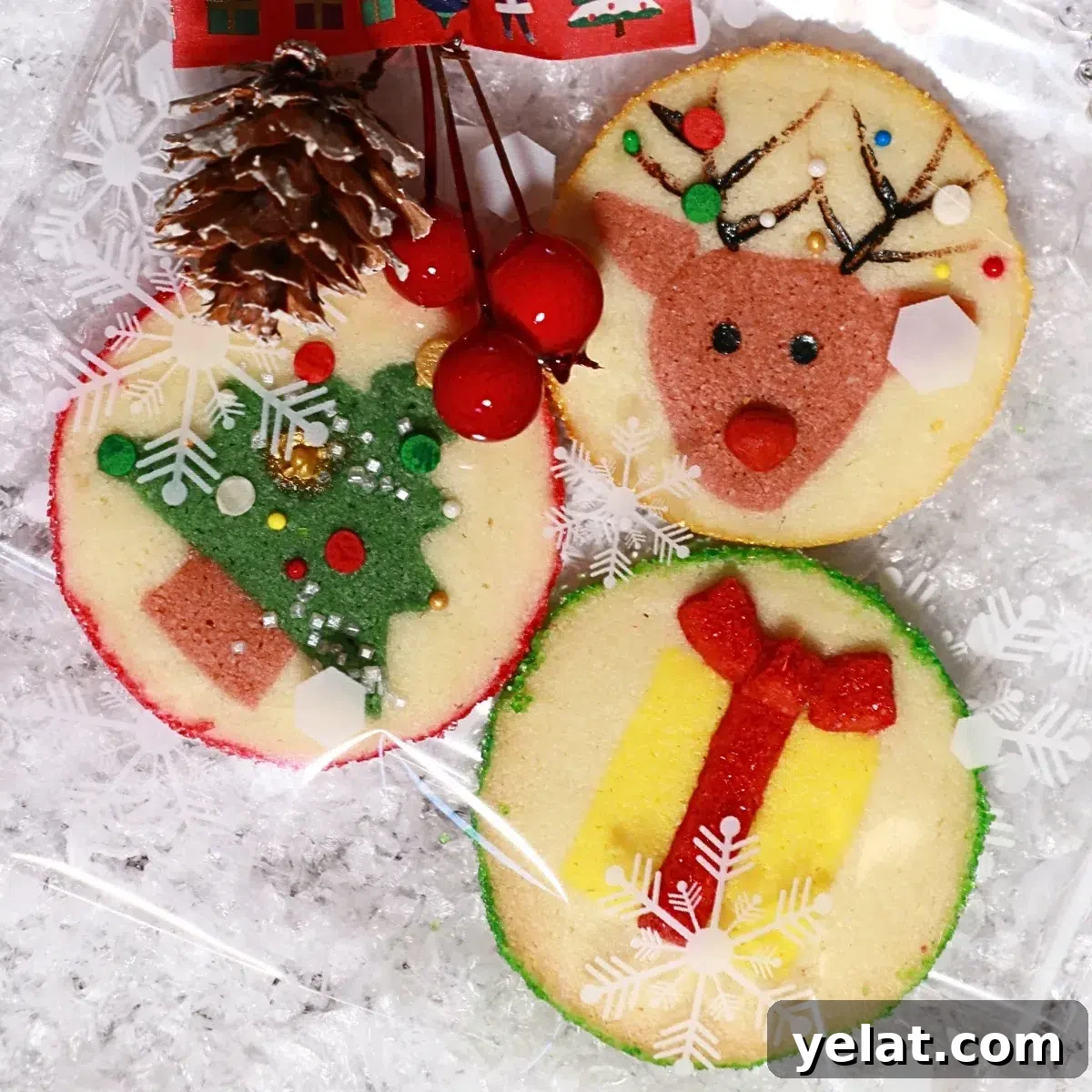 Slice-and-Bake Christmas Cookies: Tree, Reindeer & Gift Box Ideas 20 slice-and-bake christmas cookies in a plastic bag