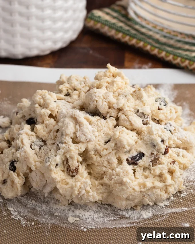 Classic Irish-American Soda Bread Recipe for Homemade Loaves 5 American-style soda bread dough on a pastry mat