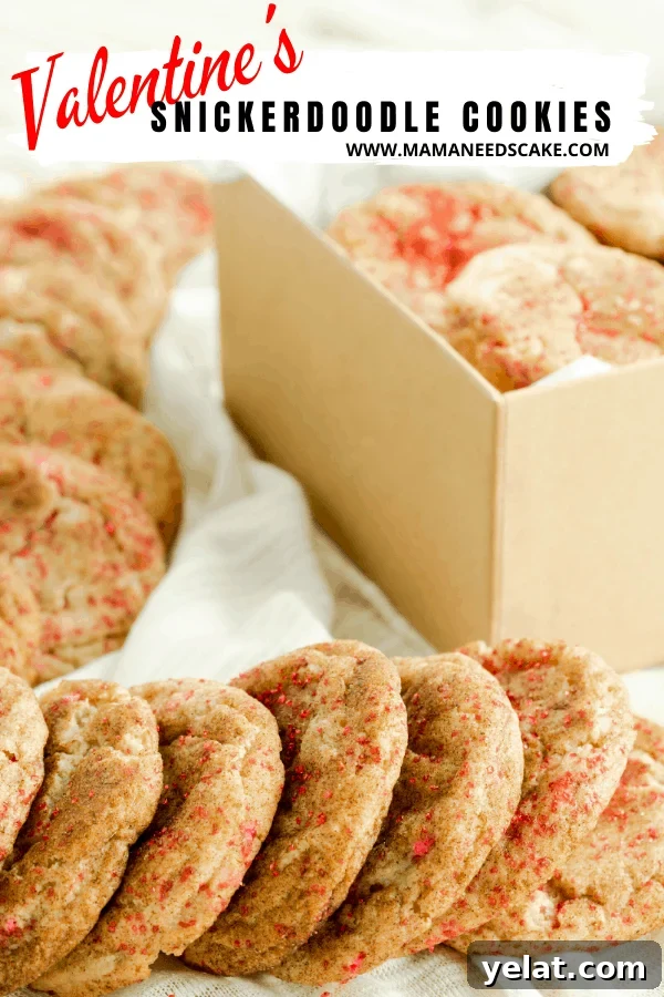 Valentine Snickerdoodle Cookies with Sweet Cinnamon Hearts 7 Classic snickerdoodle cookies with a Valentine's Day spin.
