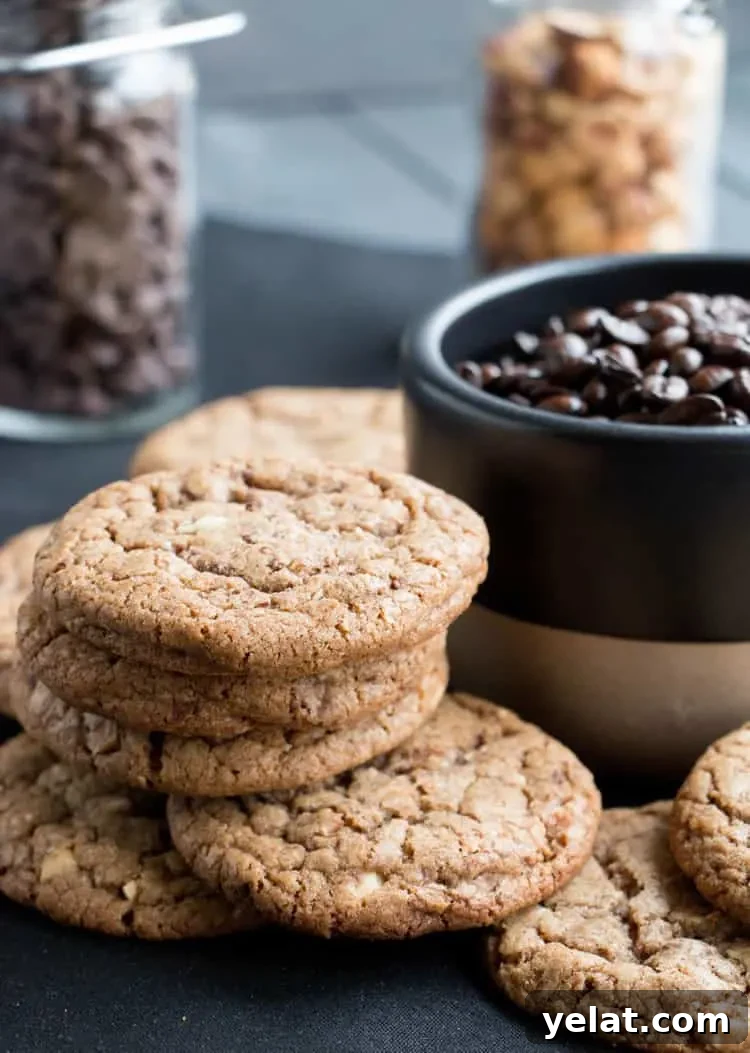 Hazelnut Mocha Cookies with Cream Filling 5 Hazelnut Mocha Coffee and Cream Cookies. A soft chewy cookie with the flavors of your favorite coffee. Four kinds of chocolate and toasted hazelnuts make for the most delicious cookie!