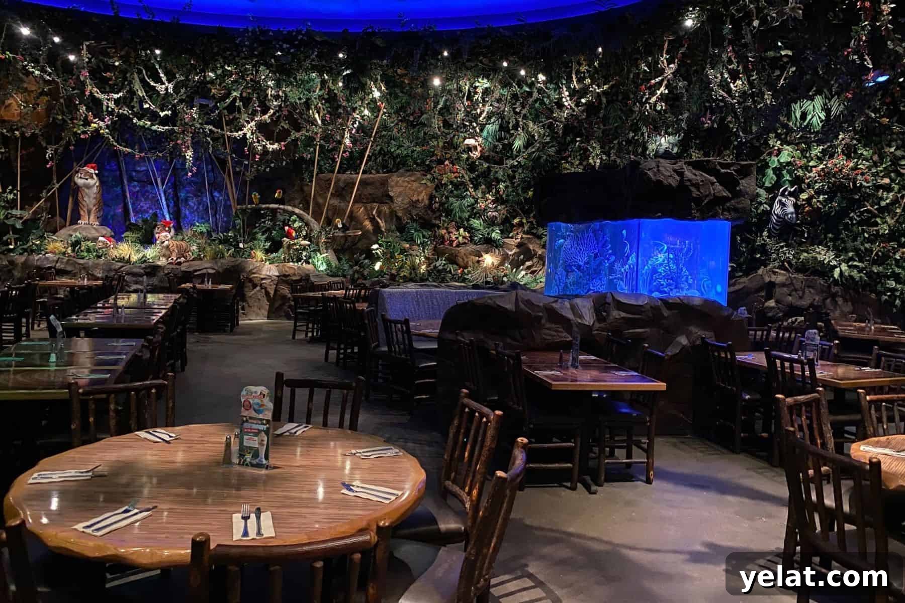 Rainforest Cafe Breakfast Review at Disney's Animal Kingdom 9 rainforest cafe seating area