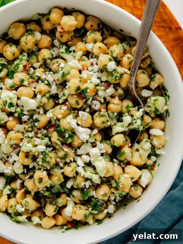 45 Portable Lunch Recipes for Meal Prep and On-the-Go Meals 26 chimichurri chickpeas close-up
