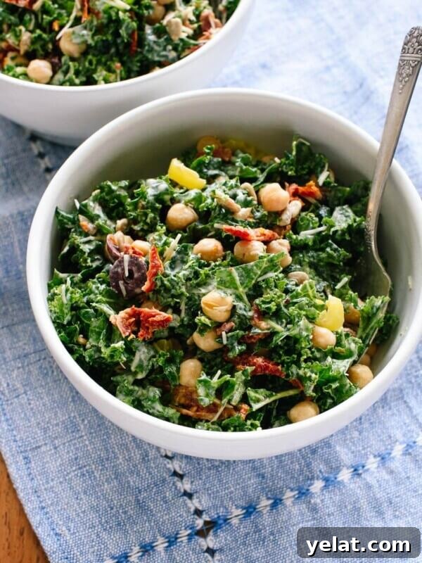 45 Portable Lunch Recipes for Meal Prep and On-the-Go Meals 38 Greek kale salad with creamy tahini dressing