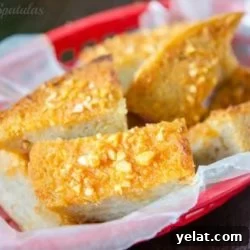 Sriracha Garlic Bread in Red basket