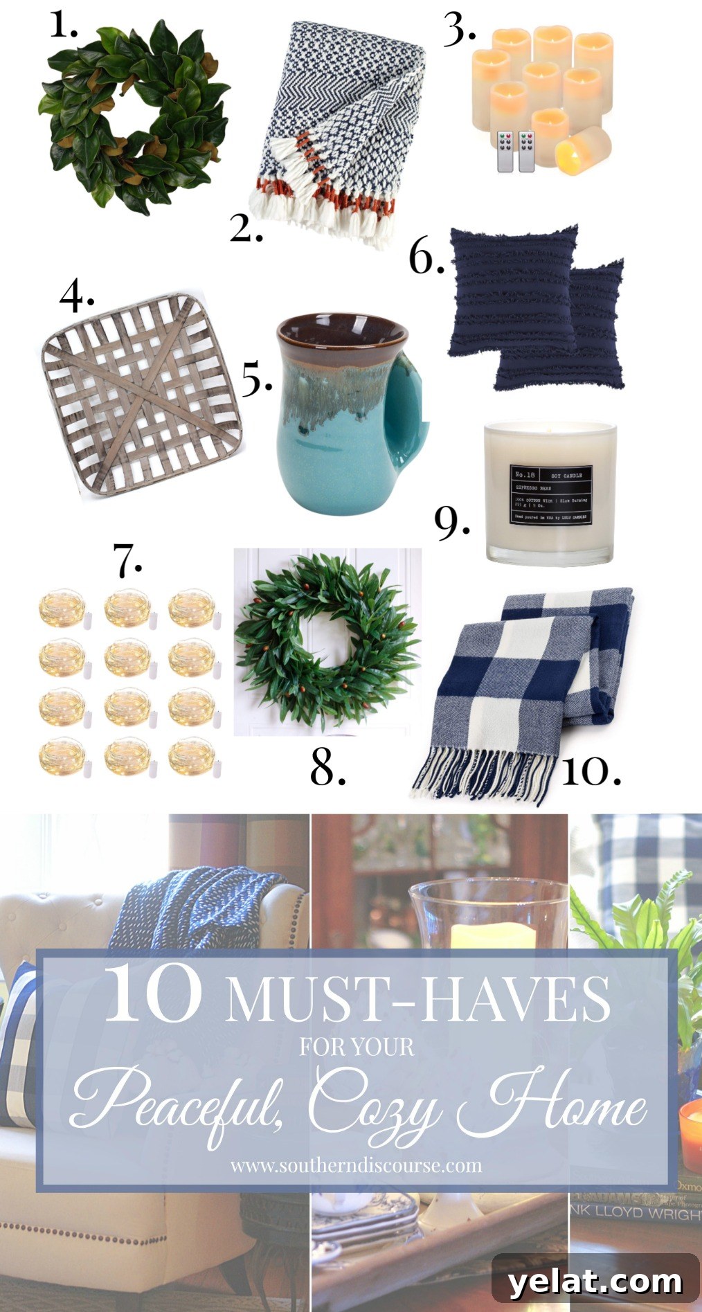 Cozy Home Essentials for Peaceful Living + Comforting Recipes 5 Ideas for creating a peaceful sanctuary in your home, plus recipes & ideas for sharing your home with others. #peaceful #cozy #sanctuary #hospitality #homemaking