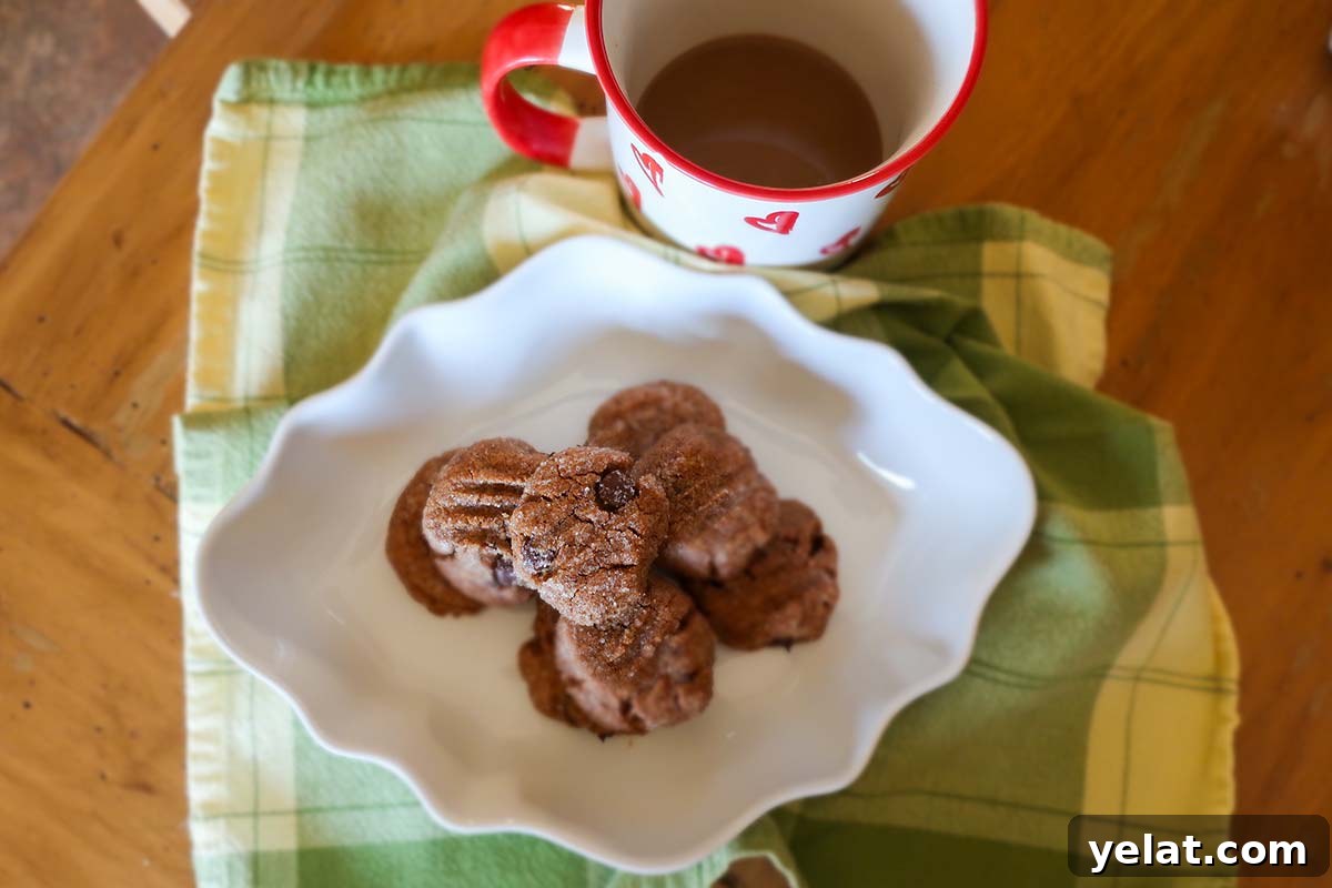 20 Top Gluten-Free Cookie Recipes You’ll Love 2 almond butter chocolate chip cookies on a plate with a cup of coffee