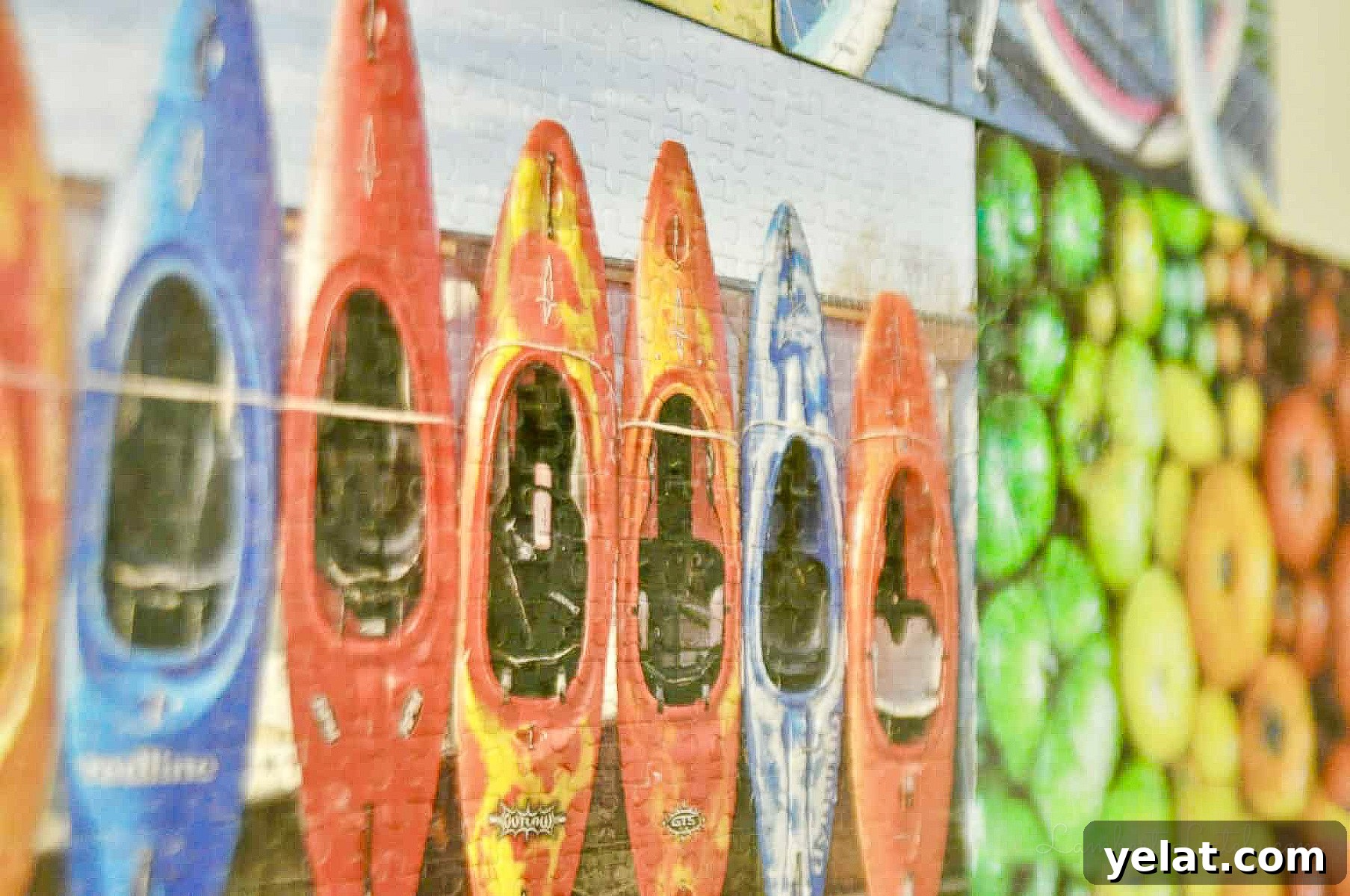 How to Glue and Hang a Puzzle Without a Frame 3 close up of glued puzzles displayed on a wall.