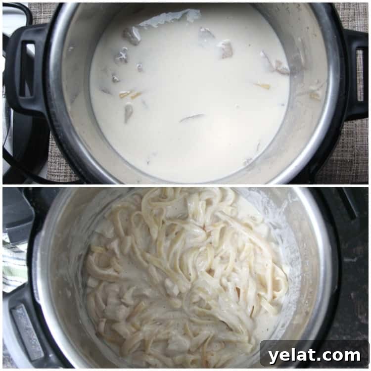 Instant Pot with ingredients