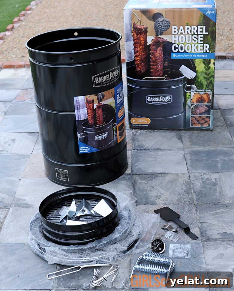 Barrel House Cooker 18C Review: Features, Performance & Verdict 5 barrel house cooker with assembly parts and box on slate