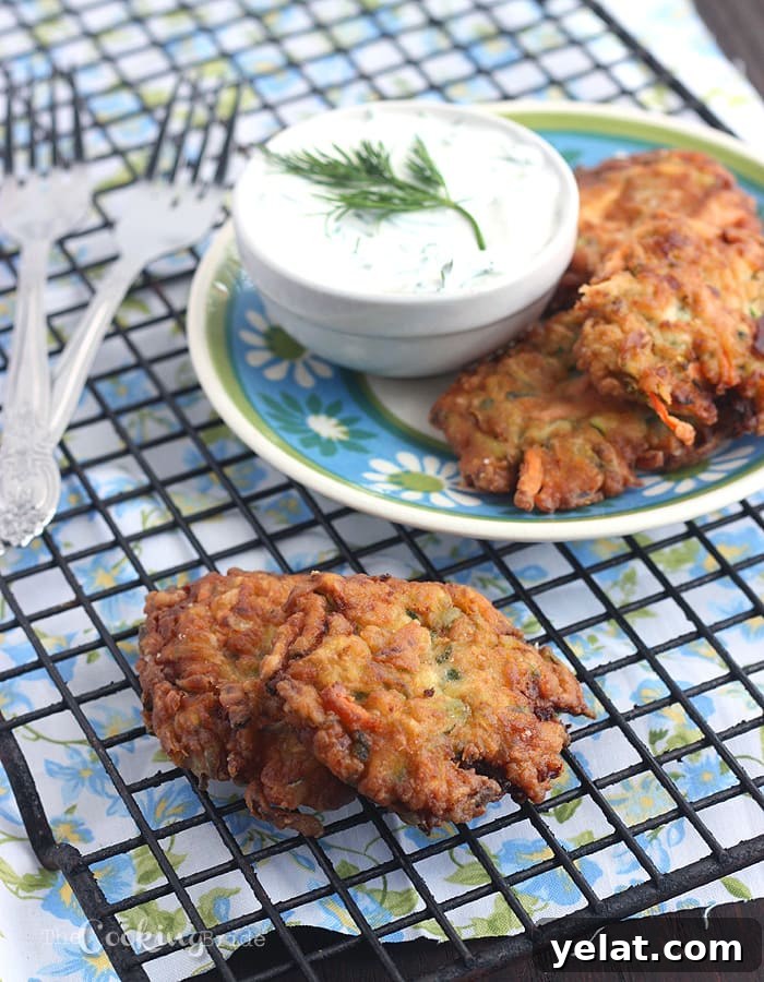 Zucchini Patties with Dill Dipping Sauce - CookingBride.com