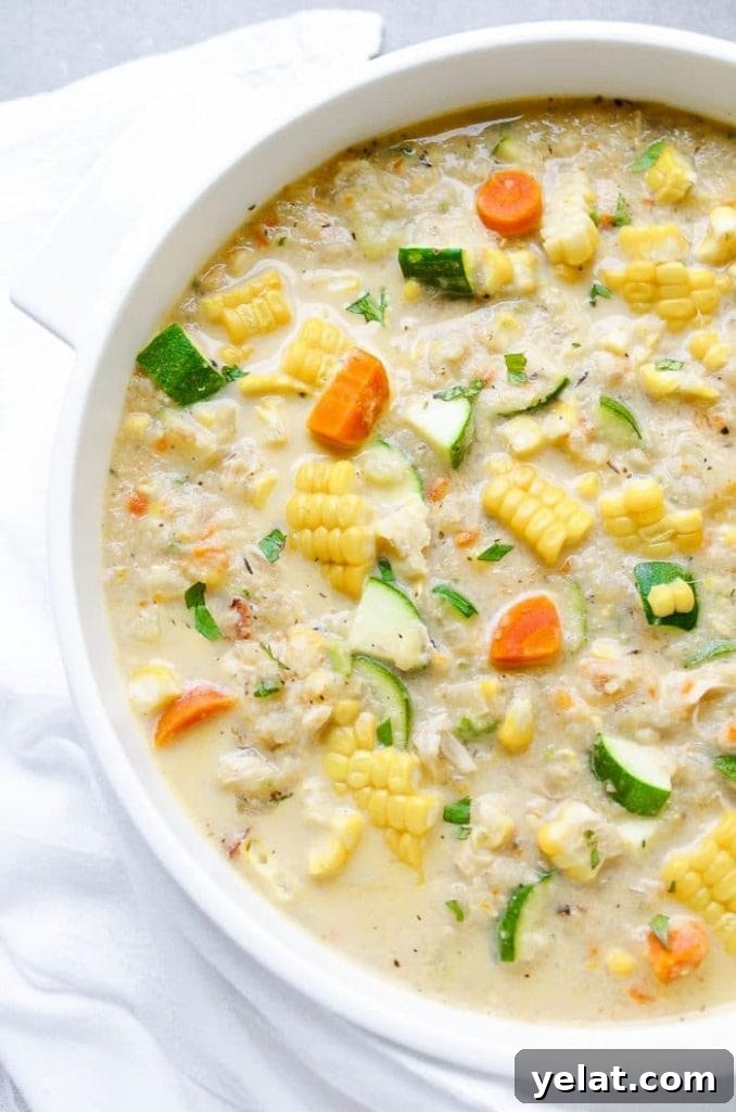Healthy Corn and Zucchini Chowder