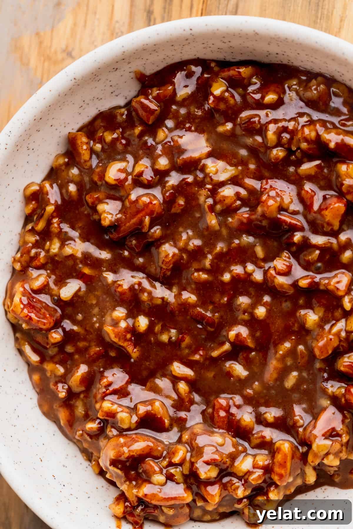 Pecan Pie Cookie Recipe: Crispy, Gooey Mini Pies 8 Pecan pie filling in a bowl.