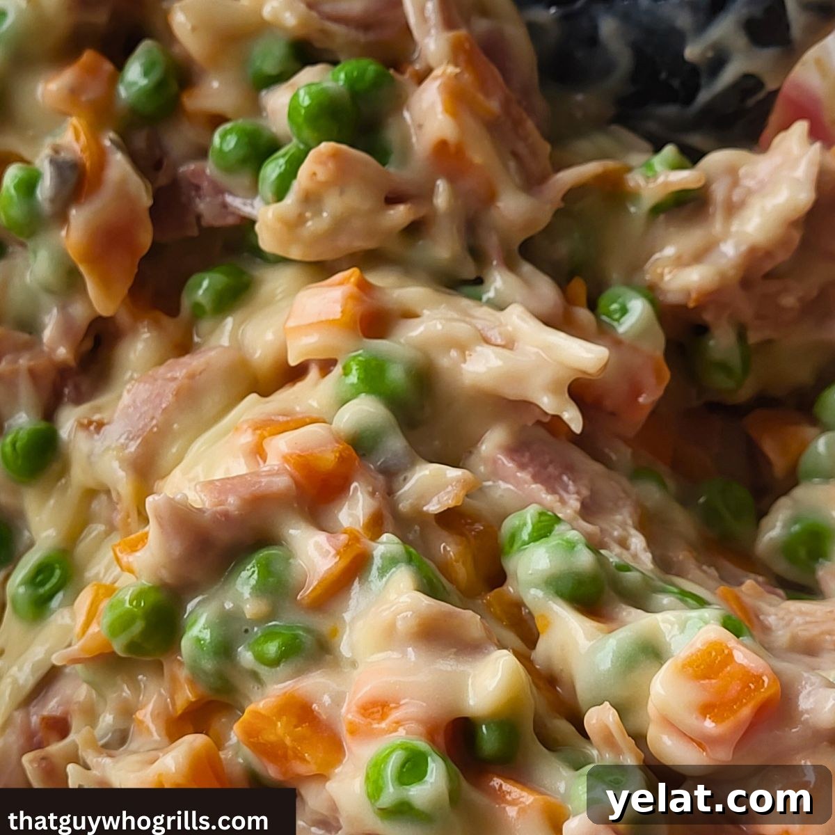 Smoked Ham Pot Pie with Flaky Biscuit Crust Recipe 4 Smoked Ham Pot Pie Filling Mixed All together