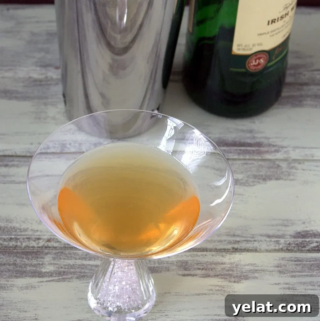 Lucky Ginger Martini - An upscale alternative to green beer for St Patrick's Day!