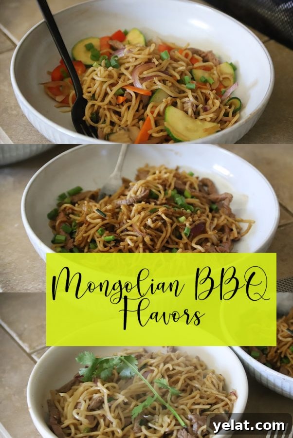 This Mongolian BBQ is replica from the Mongolian BBQ near me. It's a simple 1 bowl dump meal which is customized to your liking. Fill it with veggies and meat of your choice.