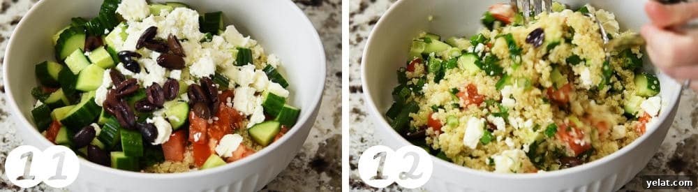 Quinoa Tabbouleh Salad Recipe: Fresh Mediterranean Grain Bowl 5 assembling quinoa tabbouleh salad