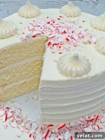 White Chocolate Peppermint Cake
