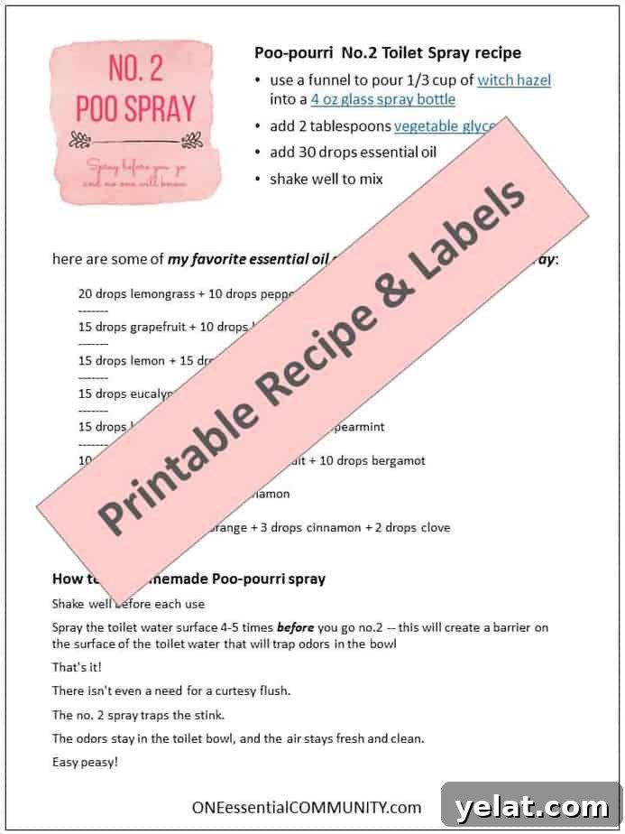 Make-Your-Own Before You Go Toilet Spray: Poo-Pourri Recipe 9 Homemade Poo-Pourri ready to use
