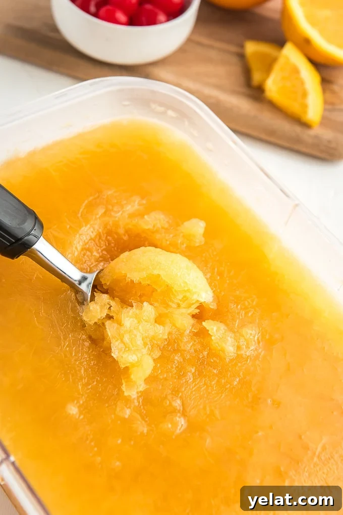 frozen brandy slush in a container