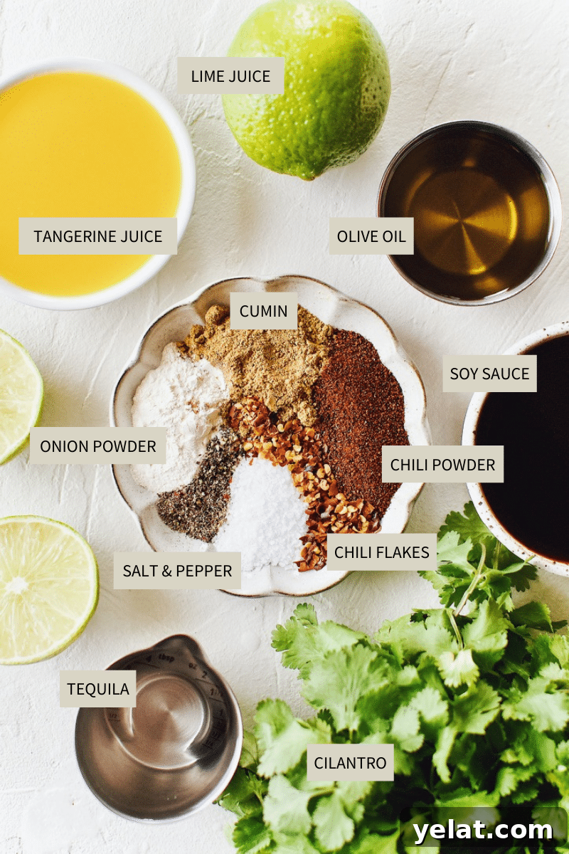 Carne Asada Marinade for Beef Fajitas and Tacos 4 Ingredients needed to make Carne Asada Marinade