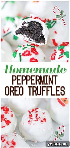 peppermint oreo truffles