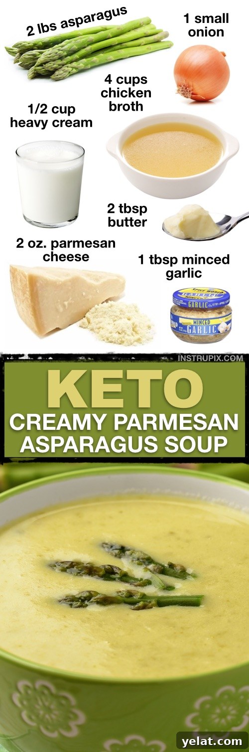 7 Flavorful Keto Soup Recipes That Don’t Taste Low-Carb 10 Simple Low Carb Soup Recipes (Keto Friendly!) | This low carb cream of asparagus soup is DELISH! It's perfect for when asparagus is in abundance in the grocery stores during the spring. It's really quick and easy to make for lunch or dinner for the entire week. Perfect for meal planning on a keto diet!