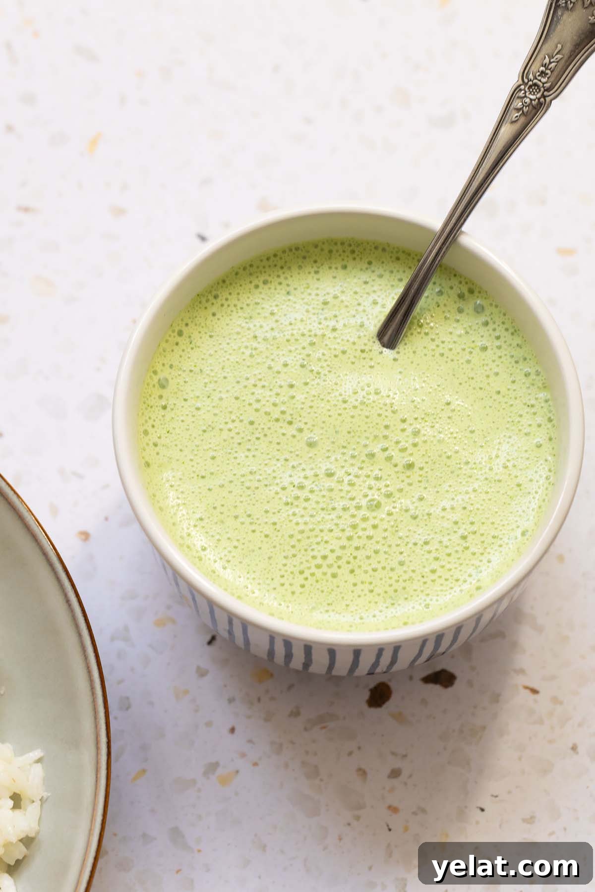 Creamy Yogurt Mint Sauce Recipe for Dipping and Marinades 6 Yogurt mint sauce in a bowl