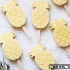 Pineapple Coconut Rum Popsicles