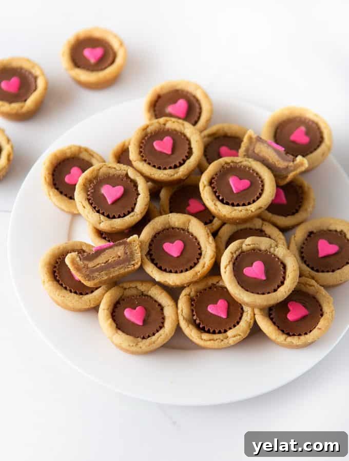 Easy Reeses Peanut Butter Valentines Cookie Cups
