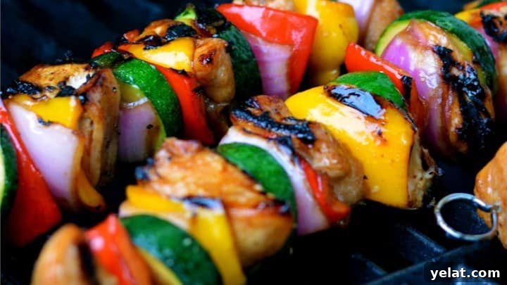 Honey-Glazed Chicken Kabobs with Garlic and Herbs 2 Yummy Honey Chicken Kabobs