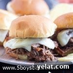 Slow cooker flank steak sliders