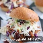 Pulled pork sandwiches with coleslaw