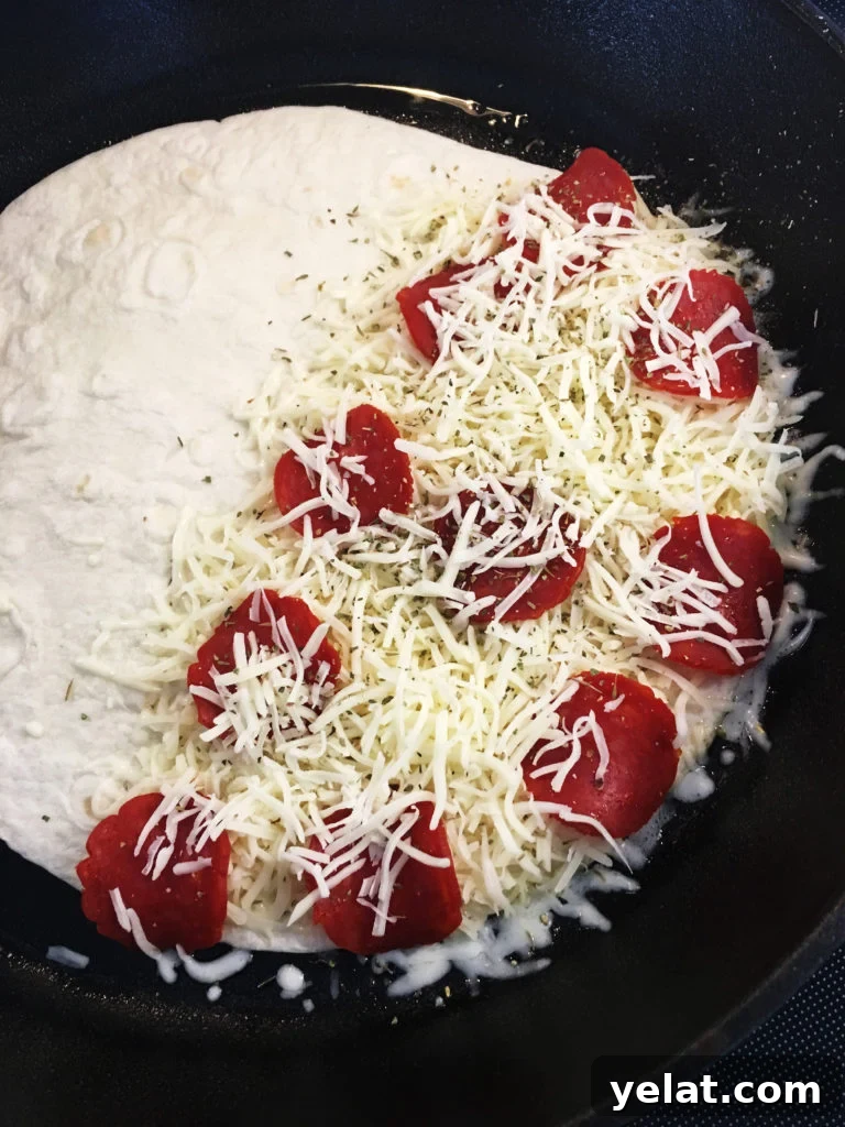 Pepperoni Pizza Quesadillas