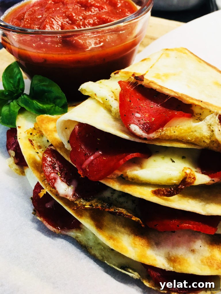 Pepperoni Pizza Quesadillas