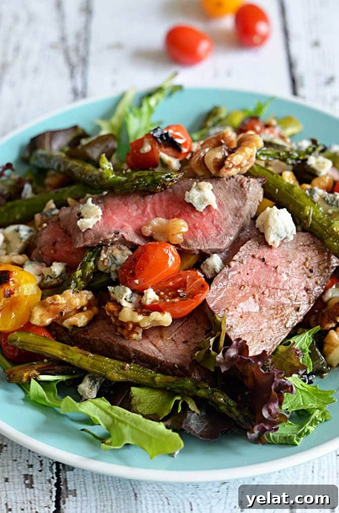 Warm Balsamic Steak and Roasted Vegetable Medley 5 Warm Balsamic Steak and Vegetable Medley. Salad and meat lovers, unite! | hostthetoast.com