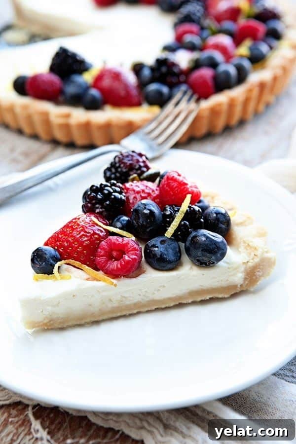 Lemon Berry Mascarpone Tart Recipe for Bright, Creamy Dessert 3 A Lemon Berry Mascarpone Tart is a simple, delicious way to show off all the season's best berries. Simple and perfect for summer entertaining!