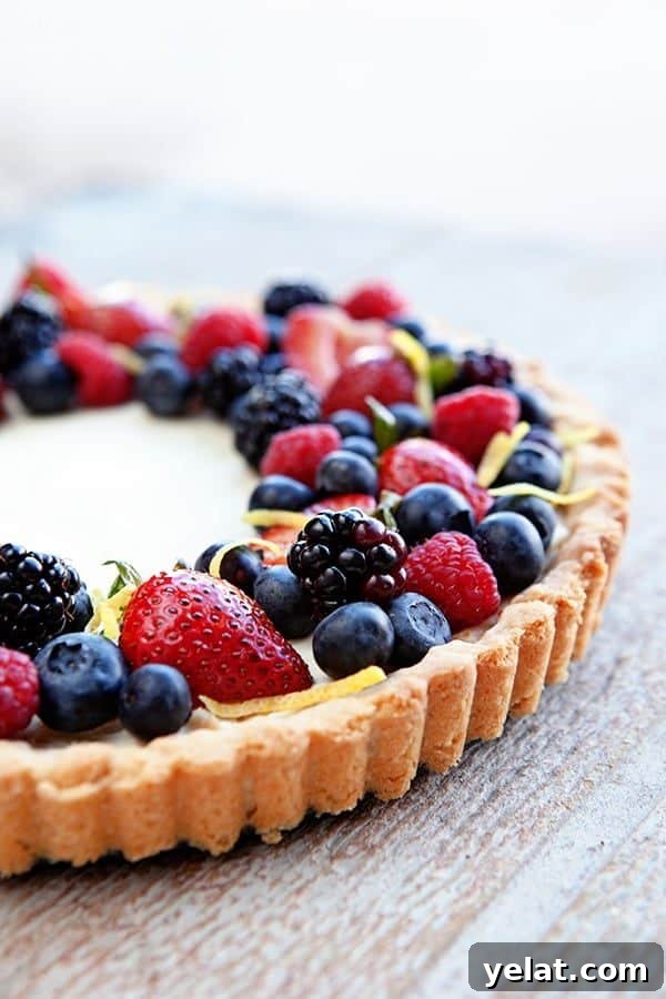 Lemon Berry Mascarpone Tart Recipe for Bright, Creamy Dessert 4 A Lemon Berry Mascarpone Tart is a simple, delicious way to show off all the season's best berries. A summer must-make!